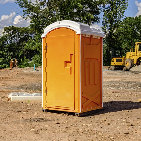 how often are the portable restrooms cleaned and serviced during a rental period in Grantsburg IL